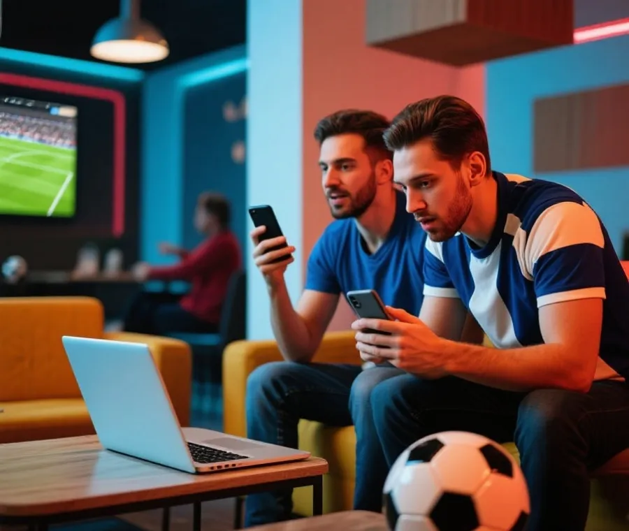 手機與桌面觀看世界盃示意