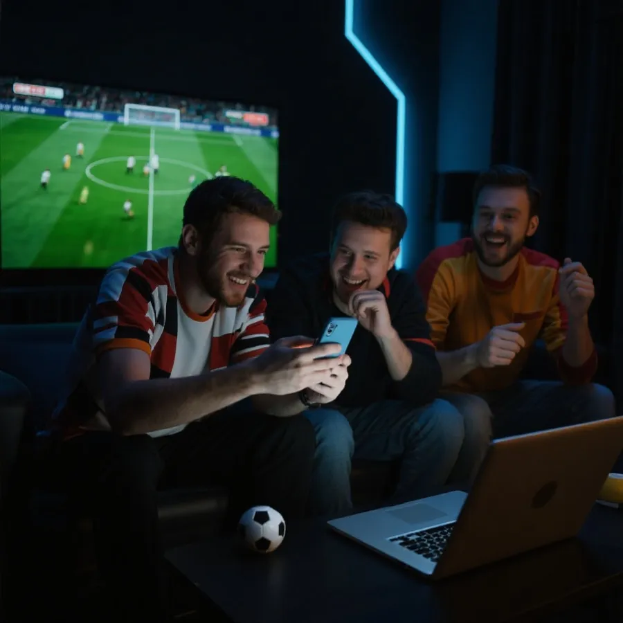 多裝置觀看世界盃直播示意圖